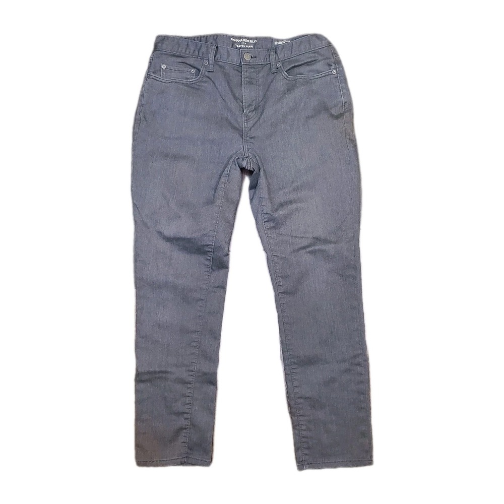 Banana Republic Travel Jean Mens Pants Athletic Fit Gray 32x30 Stretch Denim